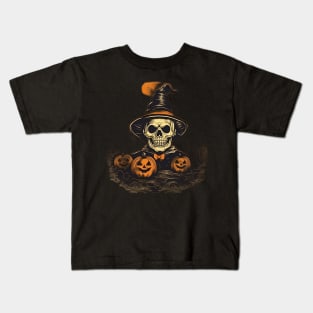 Monster Mash, Vintage Ghost Halloween, Skeleton, Retro Fall, Skull, Happy Halloween Day Happy Halloween Party Gift Kids T-Shirt